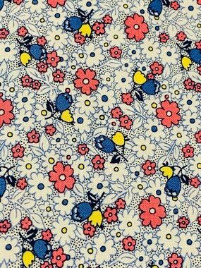 Aunt Grace 10th Anniversary Fabric 1930s Reproduction Floral 2 1/8 Yards Cotton